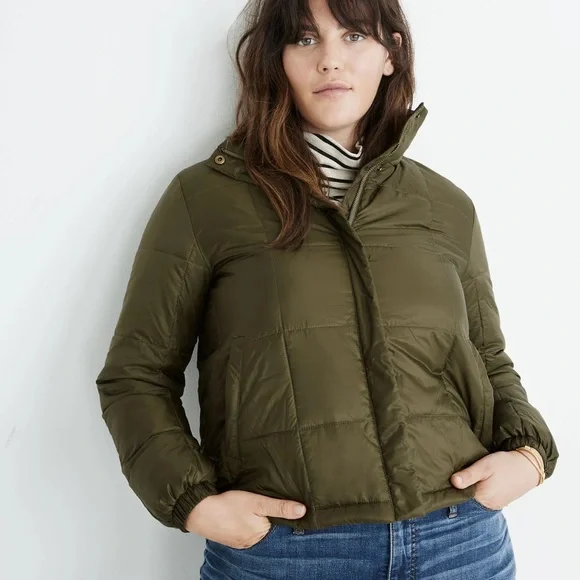 Madewell Travel Buddy Packable Puffer Black Quilted Jacket - Picture 3 of 5